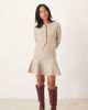 Vila Petite Vila Petite structured knit mini skirt in natural melange - part of a set-Neutral - 1