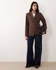 Vila Vila asymetric tailored blazer set in chocolate brown - 2