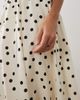 Vila VILA balloon hem midi skirt in white and black polka dot print - 3