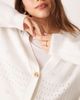 Vila VILA blouson sleeve pattern knitted cardigan in white - 4