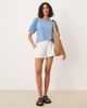 Vila VILA broderie T-shirt with puff sleeve detail in blissful blue - 2