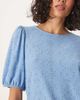 Vila VILA broderie T-shirt with puff sleeve detail in blissful blue - 3
