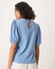 Vila VILA broderie T-shirt with puff sleeve detail in blissful blue - 4