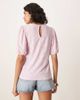 Vila VILA broderie T-shirt with puff sleeve detail in orchid pink - 4