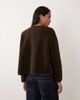Vila VILA button front teddy jacket in chocolate brown - 3