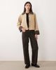 Vila VILA corduroy trim barn jacket in beige-Brown - 2
