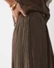 Vila VILA crinkle chiffon midi skirt in brown - part of a set - 4