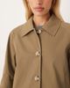 Vila Vila cropped trench coat in deep olive green - 2