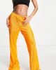 Vila Vila Exclusive plisse flared pants in bright orange - 1