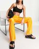 Vila Vila Exclusive plisse flared pants in bright orange - 3