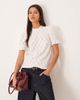 Vila Vila eyelet jersey t-shirt in white - 1