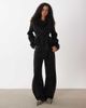 Vila Vila faux fur collar and cuff belted jacket in black - 4