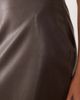 Vila Vila faux leather mini skirt in chocolate brown - 4
