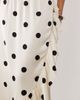 Vila VILA frill trim satin maxi skirt in cream and black polka dot print-White - 3