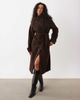 Vila VILA funnel neck short cape jacket in chocolate brown - 1
