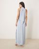 Vila VILA halterneck maxi dress with tie neck in pastel blue - 3