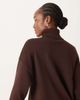 Vila Vila high neck oversized sweater with seam detail in chocolate brown - 4