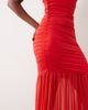 Vila VILA high neck slinky maxi dress in red - 2