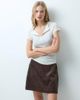 Vila Vila high waist cord mini skirt in chocolate brown - 1