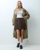 Vila Vila high waist cord mini skirt in chocolate brown - 2