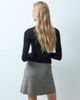 Vila Vila high waist knitted mini skirt set in light brown melange - 2
