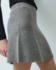 Vila Vila high waist knitted mini skirt set in light brown melange - 4