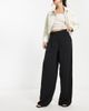 Vila Vila high waist straight leg pants in black - 4