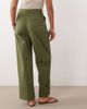 Vila VILA high waist turn-up hem canvas pants in olive green - 4