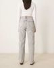 Vila Vila Kelly high rise wide leg jeans in light gray denim - 2