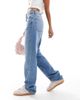 Vila VILA Kelly high waisted wide leg jean in medium blue denim - 1
