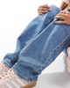 Vila VILA Kelly high waisted wide leg jean in medium blue denim - 3