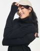 Vila Vila knitted roll neck maxi dress with side split in black - 3