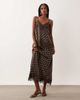 Vila VILA lace trim satin midaxi skirt in cream and chocolate polka dots - part of a set-White - 1