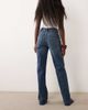 Vila VILA Lisa mid rise straight leg jeans in medium blue denim wash - 3