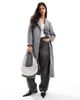Vila Vila longline formal coat in gray - 1