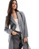 Vila Vila longline formal coat in gray - 4