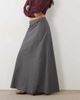 Vila VILA maxi skirt in black plaid print-Navy - 2