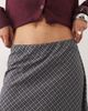 Vila VILA maxi skirt in black plaid print-Navy - 3