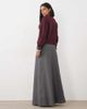 Vila VILA maxi skirt in black plaid print-Navy - 4