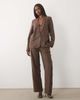 Vila VILA oversized tailored blazer in chocolate brown pinstripe - part of a set - 3