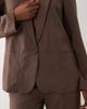 Vila VILA oversized tailored blazer in chocolate brown pinstripe - part of a set - 4
