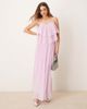 Vila VILA pleated ruffle layer cami maxi dress in orchid pink - 1