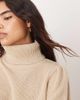 Vila Vila roll neck knit sweater in beige-Neutral - 2