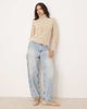 Vila Vila roll neck knit sweater in beige-Neutral - 3