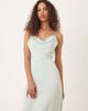Vila Vila satin cowl neck maxi dress in light green - 3