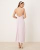 Vila VILA satin cowl neck maxi dress in pastel lavender pink-Purple - 4