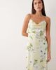 Vila VILA satin cowl neck maxi dress in pastel yellow floral print - 4