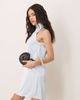Vila VILA satin halter mini dress in pastel blue - 3