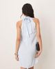 Vila VILA satin halter mini dress in pastel blue - 4