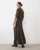 Vila Vila satin maxi skirt in brown check print - 2